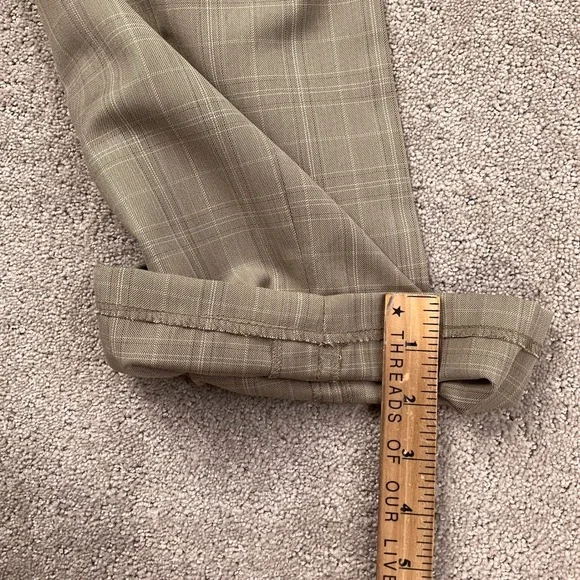 Luca Rossi Italia Suit Mens 42S 30W 30L Tan Plaid Superior 150s HighTech